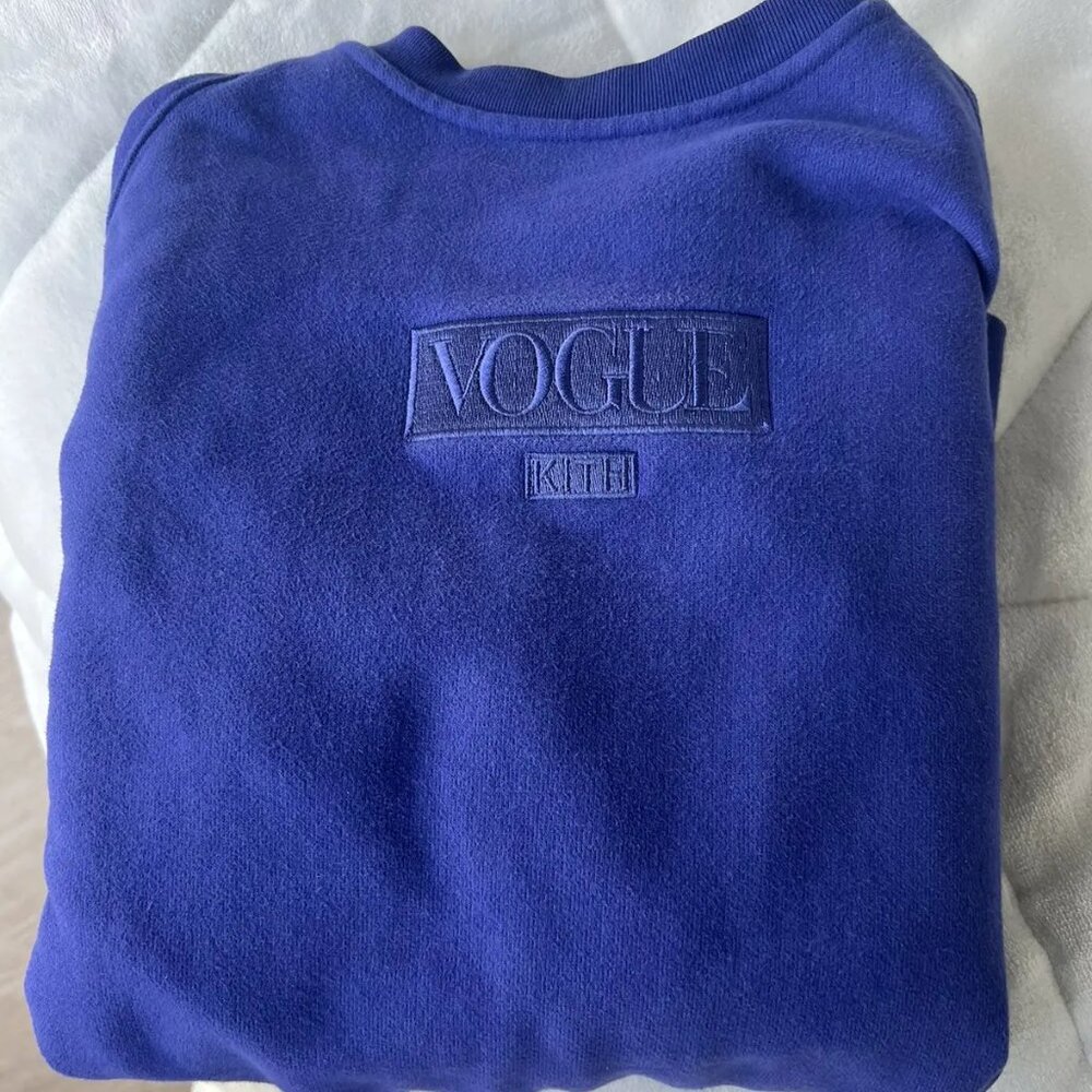 Kith x Vogue 125th Anniversary Crewneck, Royal Blue, Size M